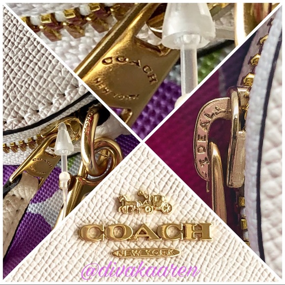 SALE! COACH Heart Wristlet Slv/White - Picture 4 of 11